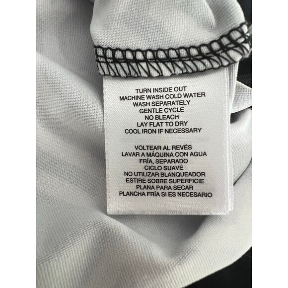 Anne Klein Black & White Geometric Print Tunic Blouse Stretch Knit Woman Size XL - Picture 6 of 9